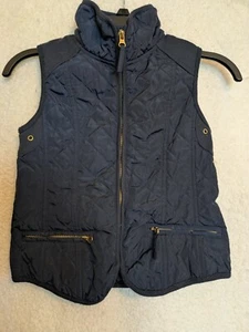 Zara Kids- Navy Blue Girls Zip Vest sz M ( 8) - Picture 1 of 3
