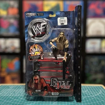 Figura de acción Jakks WWF Fatal 4 Way 2001 edición coleccionista borde nueva en paquete Foto 1 de 4