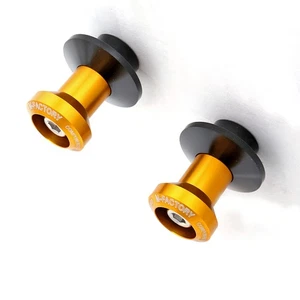 Gold SPMF 6MM Swingarm Stand Spools For YZF R1 S R1M R6 YZF-R6 YZF-R3 16 17 -MC - Picture 1 of 4