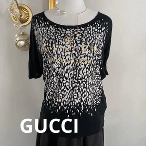 GUCCI Camiseta Negra Logo Dorado Diseño Raro Japón Talla M EE. UU. S De Colección - Imagen 1 de 10