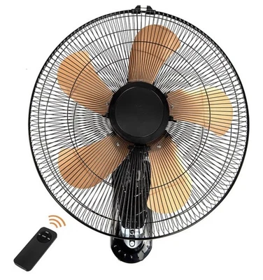 18” Wall Mount Oscillating Fan with Remote Control, 3 Speeds, Adjustable Tilt - Image 1 of 4