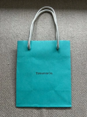 Authentic Tiffany & Co. Small Blue Paper Shopping Gift Bag 6"x 5"x 3"  - Image 1 of 4