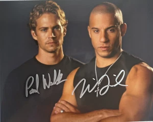 Paul Walker / Vin Diesel Fast and Furious Signed 8x10 COA Autograph Photograph - Picture 1 of 5