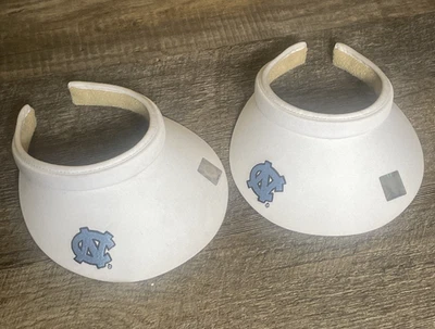 Lot Of 2 North Carolina Tar Heels Visor White OSFA NEW - Image 1 of 4
