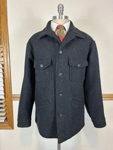 NWOT VINTAGE PENDLETON 100% WOOL CHARCOAL GRAY MACKINAW CRUISER JACKET SIZE XXL - Picture 1 of 9