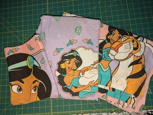 Vintage Disney Aladdin Prinzessin Jasmin & Rajah Tiger Twin Bettwäsche Set - Bild 1 von 4