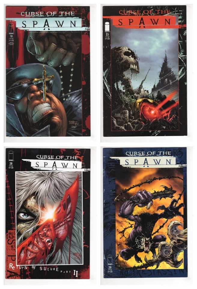 Curse of the Spawn #18,23,28,29 Avg VF+ Bag/Board Combine SPW - image 1 of 1