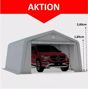 3,3x4,7m Zeltgarage Lagerzelt Weide Autozelt Unterstand Pferd Weidezelt GRAU - Bild 1 von 12