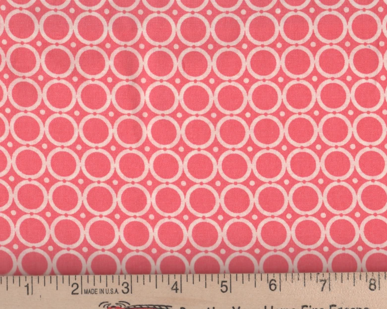 Tela Naranja Blanco Geo Círculos Lunares Moderno Mod 100% Algodón Edredón 1 1/2 NUEVO Foto 1 de 1