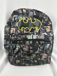 Zaino nero DC Comics Batman stampa fumetti e logo tasca frontale - Foto 1 di 6