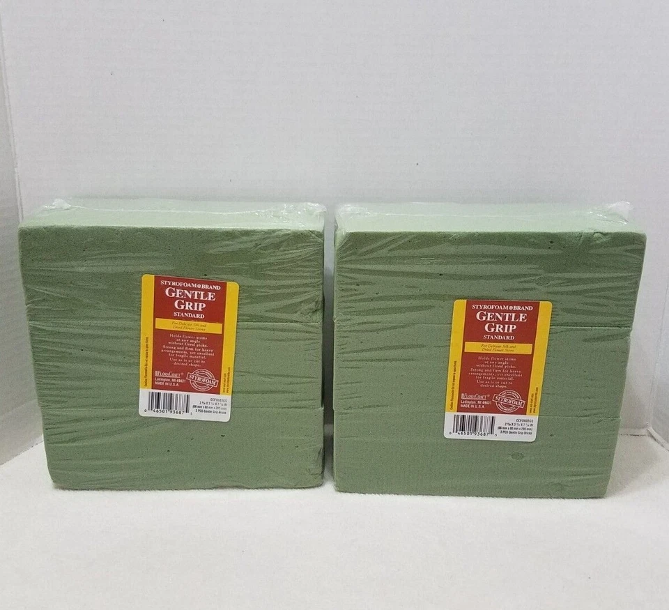 Styrofoam Brand Gentle Grip Standard Floral Craft Foam Bricks New In Package - Image 1 of 4