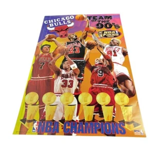 Vintage 1998 NBA Finals Chicago Bulls Team Of The 90’s Poster 22x34 Starline - Picture 1 of 7