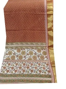 Om Vintage Dupatta 100% Algodón Estampado Marrón Bufandas Hijab Velo Estola AD-1910 - Imagen 1 de 12