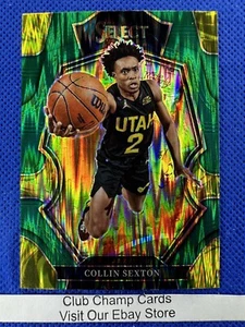 2022-23 #123 Collin Sexton Panini Select Premier Level Green Flash Prizm Jazz - Imagen 1 de 2