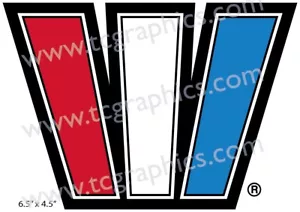 Wellcraft W boat decals sticker Big 6.5" x 4.5" Reflective - Picture 1 of 2