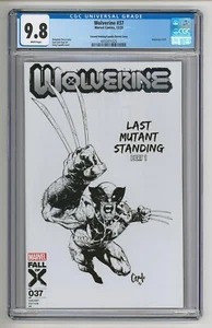 WOLVERINE #37 Greg Capullo 2nd Print 1:25 B&W Sketch Variant CGC 9.8 - Picture 1 of 2