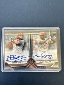 2023 Topps Museum Collection Jimmy Rollins Bryson Stott Dual On Card Auto /15