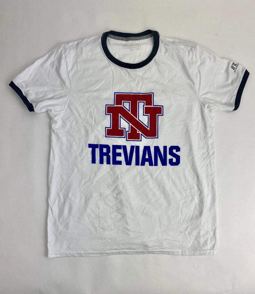 Russell Athletic Nueva Camiseta Trier Trevians Locker Para Hombre L Blanco Rojo 0ISA02 Foto 1 de 1