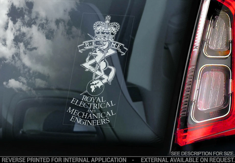 Royal Elektrische Und Mechanische Ingenieure - Auto Aufkleber - Reme Fenster - Bild 1 von 1