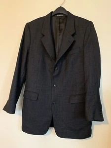 Adolfo Intn’l Sport Suit Jacket Black And Grey Houndstooth Size 42T 3-Button - Picture 1 of 9