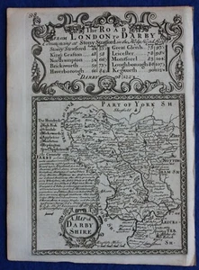 DERBYSHIRE original antique map from 'Britannia Depicta', E. Bowen, 1759 - Picture 1 of 2