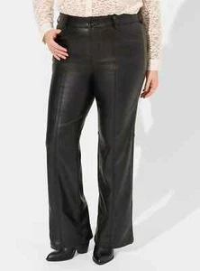 Torrid Womens 16T Pintuck Trouser Boot High Rise Black Pant NWT - Picture 1 of 10