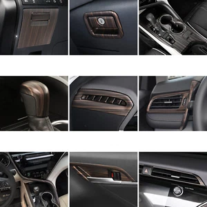 Full Set Interior Wood Grain Console Molding Cover Trim For Toyota Camry 2018+ - Picture 1 of 16