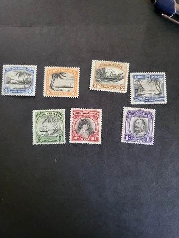 Stamps Cook Islands Scott #84-90 hinged Cover