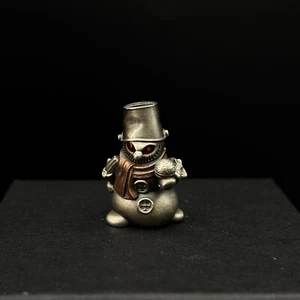 Collectible bead for parakord, knife, keychain. Snowman. Nickel silver. Bronze. - Picture 1 of 5