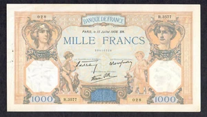 1000 Francs Ceres et Mercure 15/07/1938 SUP ( L033 ) - Picture 1 of 2