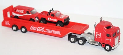 Yatming Kenworth Team Turbo Car Hauler Coca Cola Truck w/ 4 x 4 & Van Hartoy - Image 1 of 4