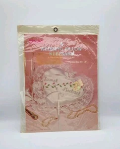 Vtg Titan 1988 Needlecraft Wedding Pillow Keepsake Cross Stitch Kit Ringbearer - Picture 1 of 4