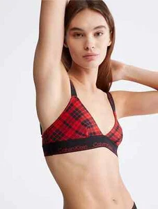 $$$Calvin Klein (Pequeño) Bralette Triángulo Moderno Algodón Sin Forro QF7774-901 - Imagen 1 de 4