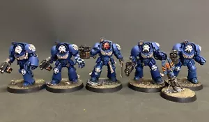 Warhammer 40k Terminator Squad Ultramarines Space Marines Ultramarines dipinto - Foto 1 di 7