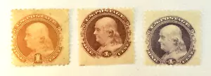 SELLO DE ESTADOS UNIDOS SCOTT #112 1C FRANKLIN CON E4D y E4C MNH, 1869 - Imagen 1 de 2