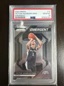 2023-24 Panini Prizm Victor Wembanyama PSA 10 Gem Mint RC #12 - Emergent - Bild 1 von 2