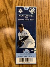 Ken Griffey Jr Final Career Double 524 Season Ticket Stub 5/5/2010 Mariners 47th
