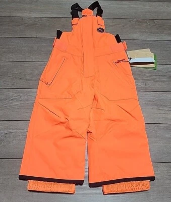 Nuevo Quiksilver Niños Boogie Snowboard Babero Pantalones Niños Pequeños Talla 2 Naranja Negro Foto 1 de 4