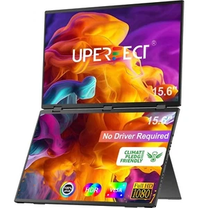 Laptop Screen Extender 15.6 Inch 1080P 360° Foldable Dual Monitors - Afbeelding 1 van 6
