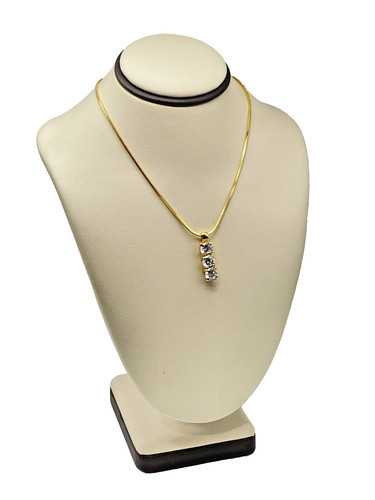 VETEMENTS Collana 18" con cavo zirconi placcato oro