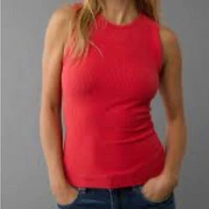 Canotta donna American Eagle maglia corallo a costine taglia XL nuova senza etichette - Foto 1 di 8