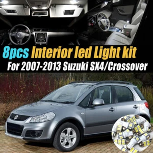 8Pc White Car Interior LED Light Bulb Kit for 2007-2013 Suzuki SX4/Crossover - Picture 1 of 8