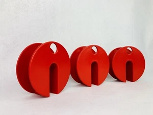 🟨 Set 3 Attaccapanni Vintage 80s Plastic Coat hangers Stoppino Style✈️worldwide - Foto 1 di 20