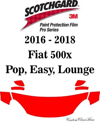 Película de protección de pintura 3M Scotchgard serie Pro transparente 2016 2017 2018 Fiat 500x Foto 1 de 3