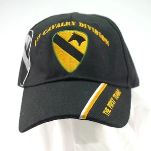 Cappello berretto KYS ufficiale US Army 1st Cavalry Ball nero e oro ricamato taglia unica - Foto 1 di 14