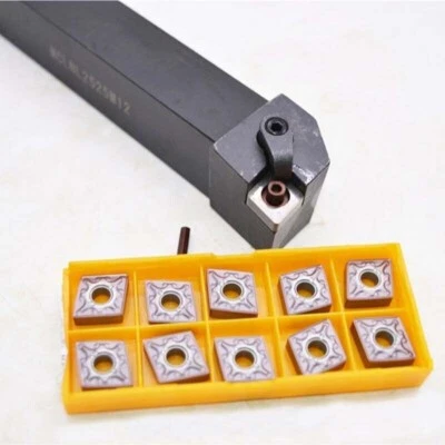 CK-CNC left hand MCLNL2525M12 External Holder Lathe Turning tool + CNMG120408 Inserts