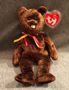 M.C. Beanie the Bear - Retired Ty Beanie Baby - New Store Stock - MWMT - Picture 1 of 3