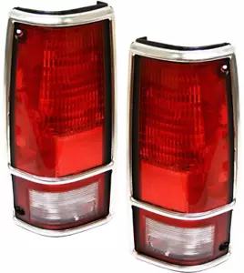 DEPO Chrome Trim Tail Light Set For 1982-1993 Chevrolet S10 GMC S15 Sonoma - Picture 1 of 2