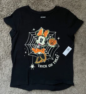 NWT Girls Old Navy Halloween Tee Size XL (14-18) Minnie Mouse Print  - Picture 1 of 2
