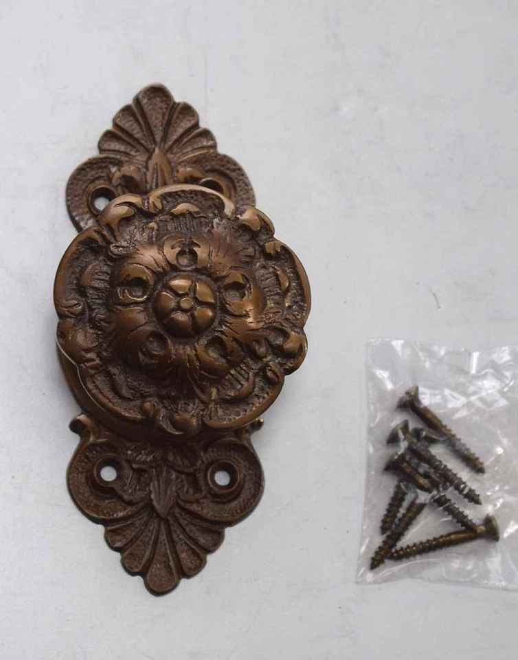 Gründerzeit Antik Messing Türgriff Türknopf Tür Möbel Knauf Türknauf TB1A - Bild 1 von 1